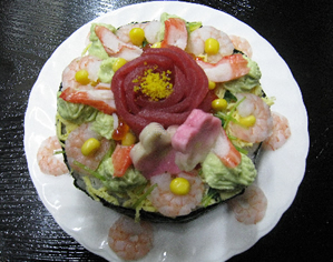 誕生日ケーキ風　散らし寿司